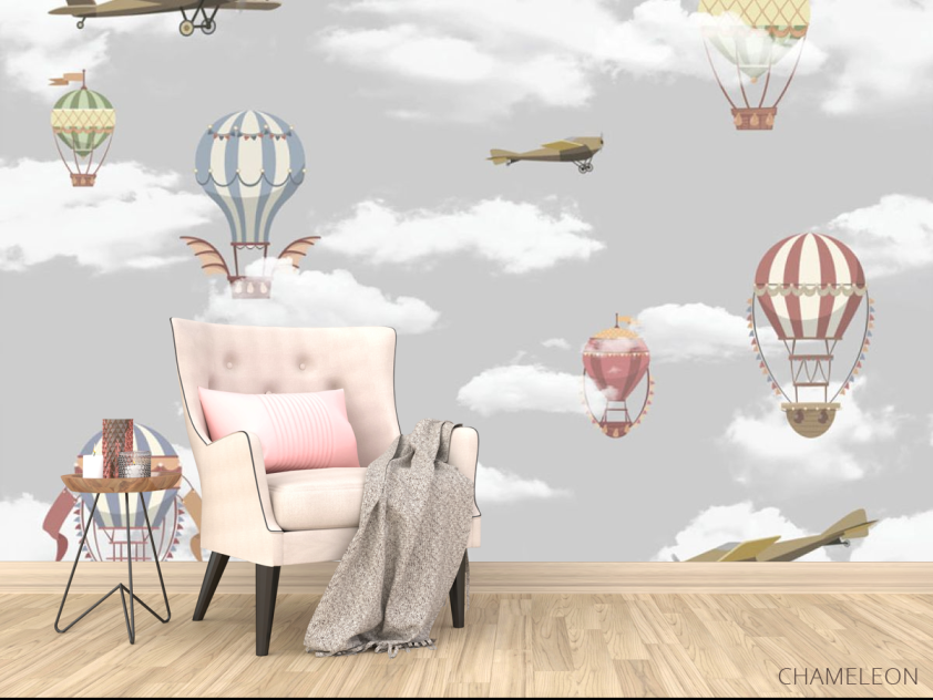 Фотообои Самолётики и воздушные шары - 4
