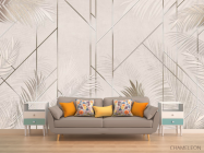 Фотообои Геометрия и пальмовые ветки - 1