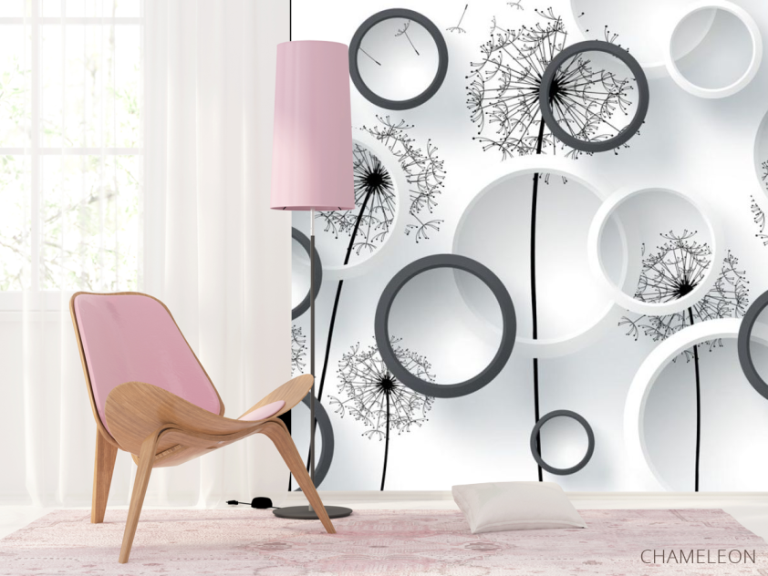 Фотошпалери Чб кульбаби - 4