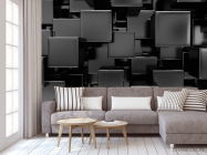 Фотообои Черные лаковые кубы - 3
