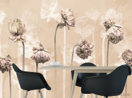 Фотошпалери мінімалістичні квіти - 1