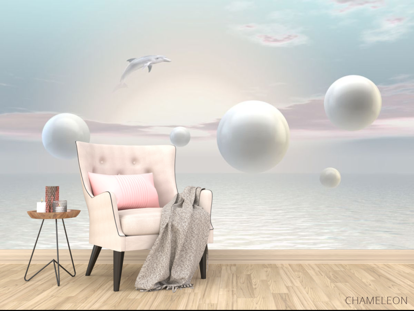 Фотообои Шары с дельфинами - 4