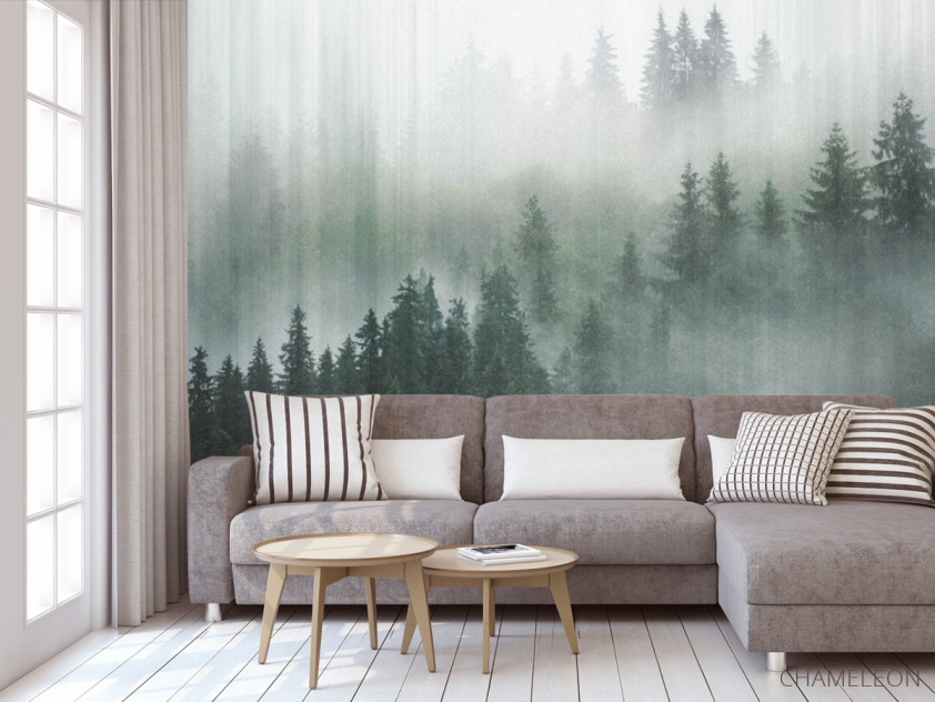 Фотообои Туманный лес 3д - 3