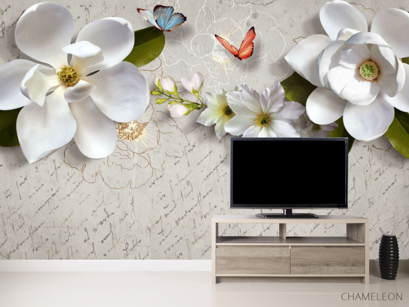 Фотообои 3Д магнолии - 2