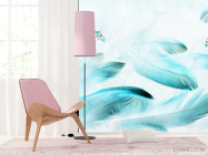 Фотошпалери Принт з пір'ям - 4