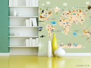 Шпалери в дитячу Карта - 3