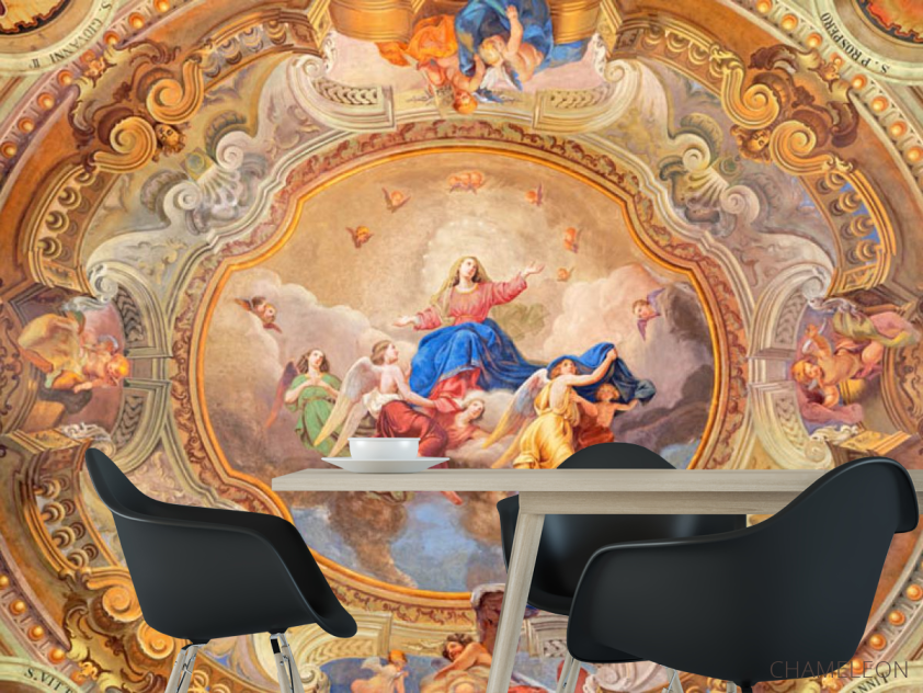 Фотошпалери Антична фреска на стелю - 1