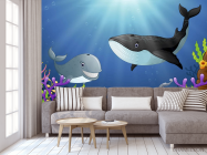 Фотообои Кит и дельфин - 3
