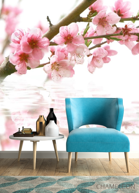 Фотообои цвет вишни над водой - 4