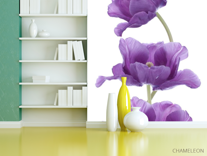 Фотошпалери фіолетові тюльпани - 3