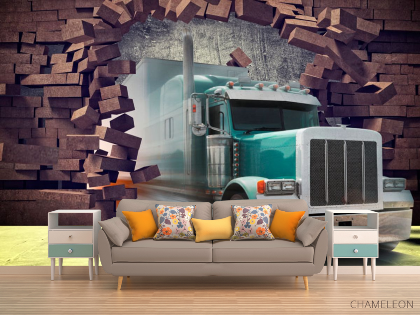 Фотообои Грузовик 3Д - 1