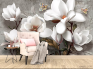 Фотообои 3д магнолии - 4