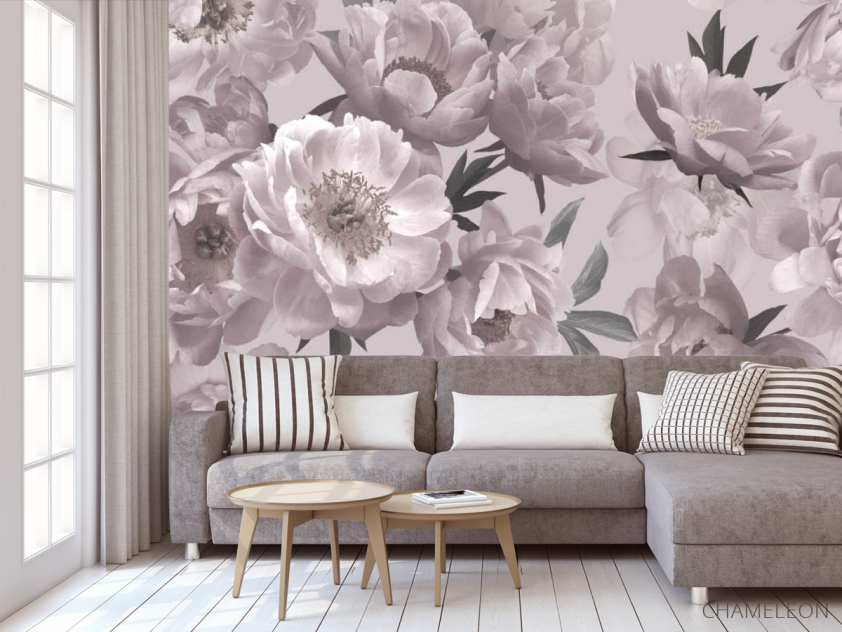 Фотообои Пудровые цветы - 3