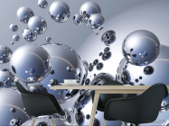Фотошпалери металеві кулі 3д - 1
