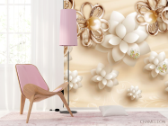 Фотошпалери Золоті брошки 3д - 4