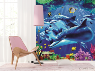 Фотошпалери 3Д Дельфіни - 4