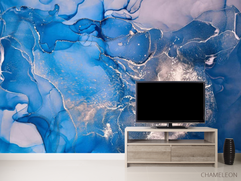 Фотообои Синий fluid art - 2