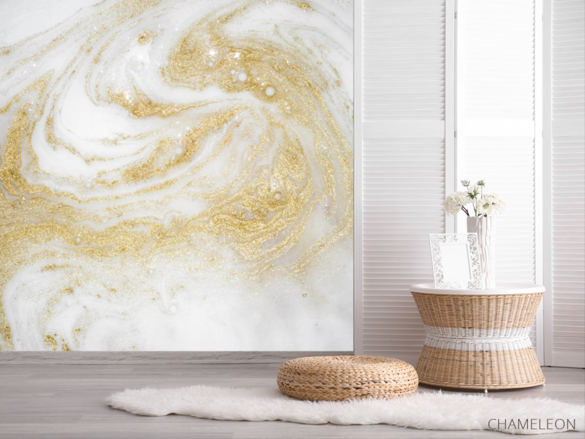 Фотошпалери Золотий Fluid art - 2