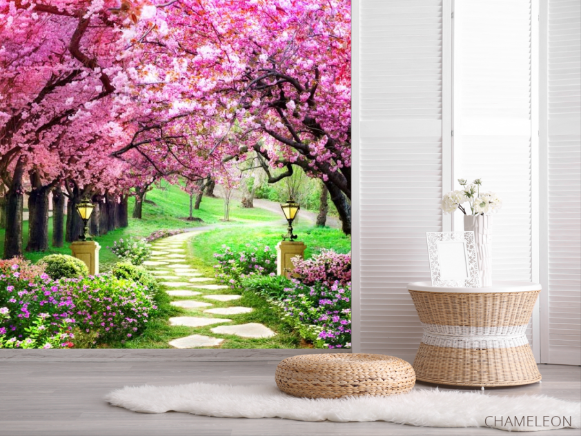 Фотошпалери Рожеві дерева - 2