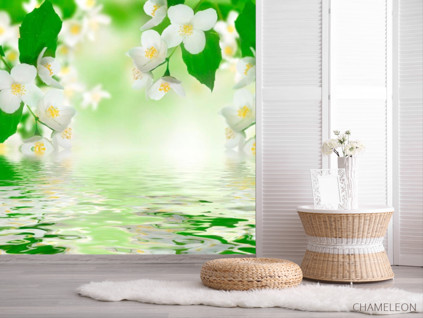 Фотообои Белые весенние цветочки - 2