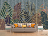 Фотообои 3д тропические листья - 1