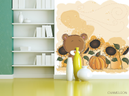 Фотошпалери Ведмедик і соняшник - 3