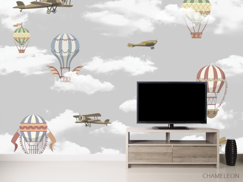 Фотообои Самолётики и воздушные шары - 2