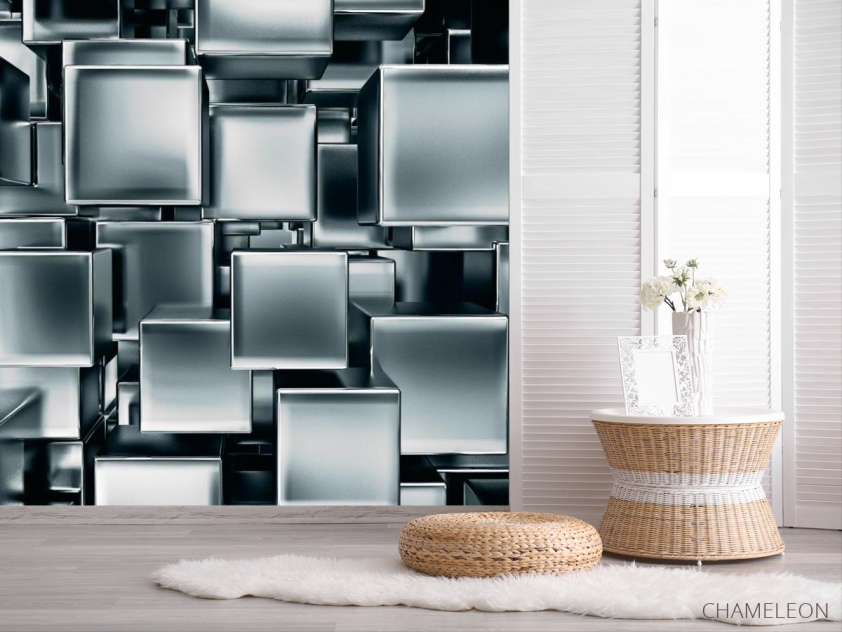 Фотошпалери Сірі куби - 2