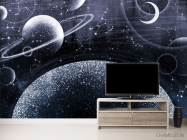 Фотообои Дизайнерские планеты бежевый оттенок - 2