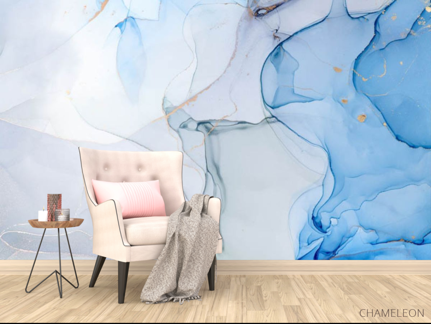 Фотообои Флюид голубой - 4