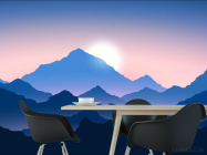 Фотошпалери гори в тумані - 1