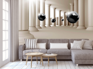 Фотообои 3д шары и колонны - 3