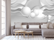 Фотообои 3д серые шары - 3