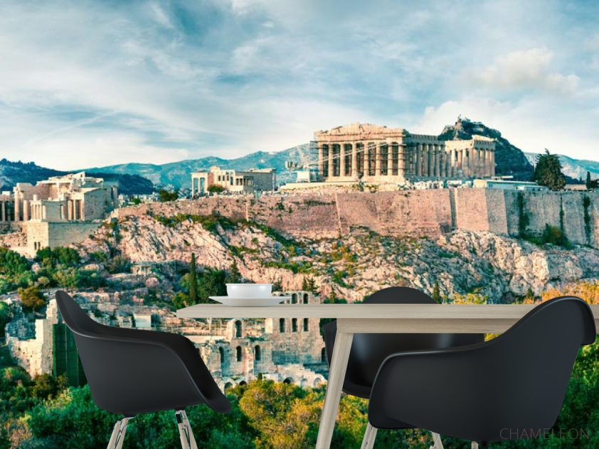 Фотошпалери старовинні будівлі в горах - 1