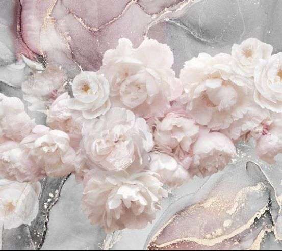 Фотошпалери півонії на тлі флюїду 33164