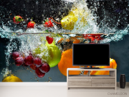Фотообои в кухню Фрукты в воде - 2