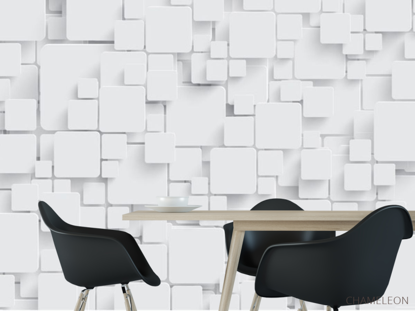 Фотошпалери Стіна з об'ємних прямокутників - 1