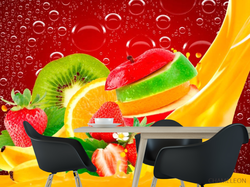 Фотошпалери Нарізані фрукти, ягоди - 1