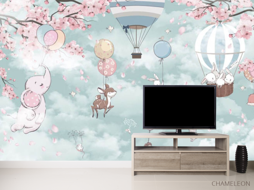 Фотообои Звери на воздушном шару - 2