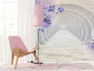 Фотошпалери Тунель з фіолетовими квітами - 4