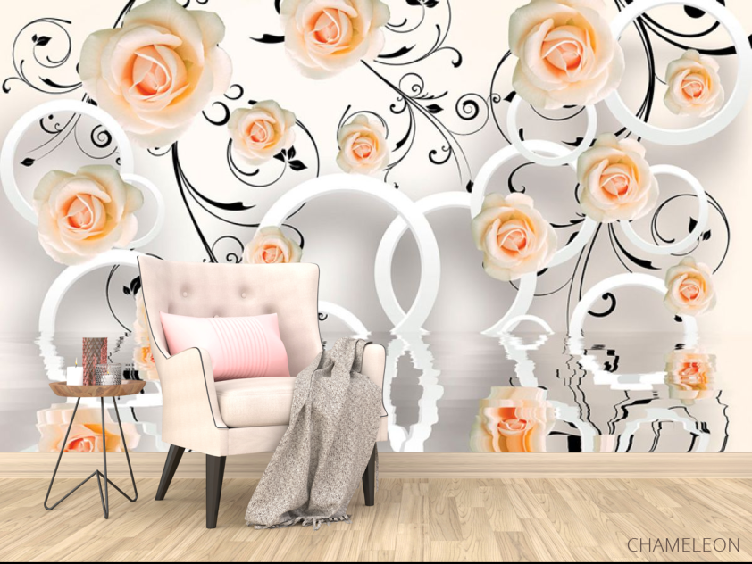 Фотообои 3д розы - 4