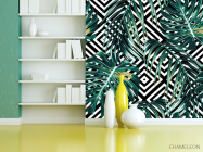 Фотошпалери ромби і листя - 3