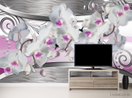 Фотообои Орхидея и абстракция 3d - 2