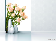 Фотообои Бежево-белые розы - 1