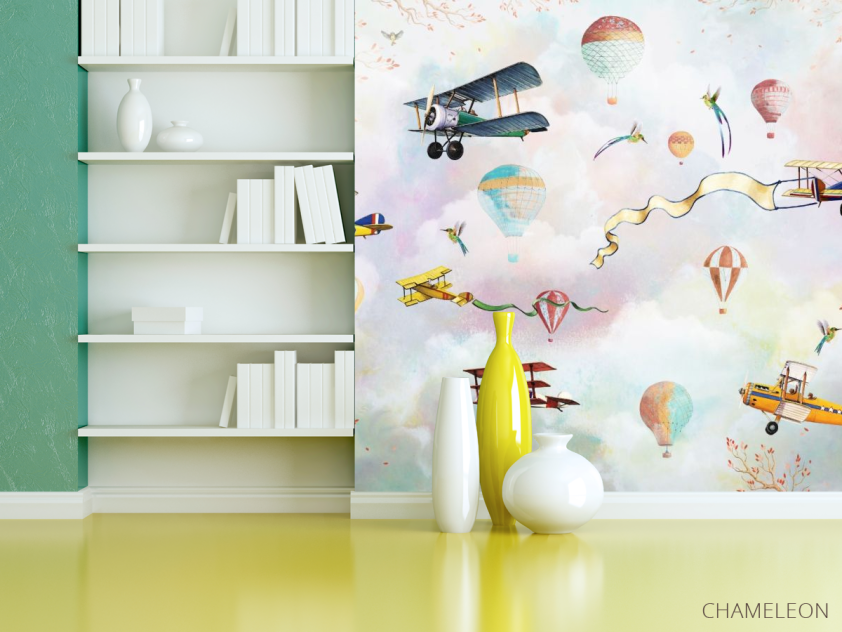 Фотошпалери Дитячий летить транспорт - 3