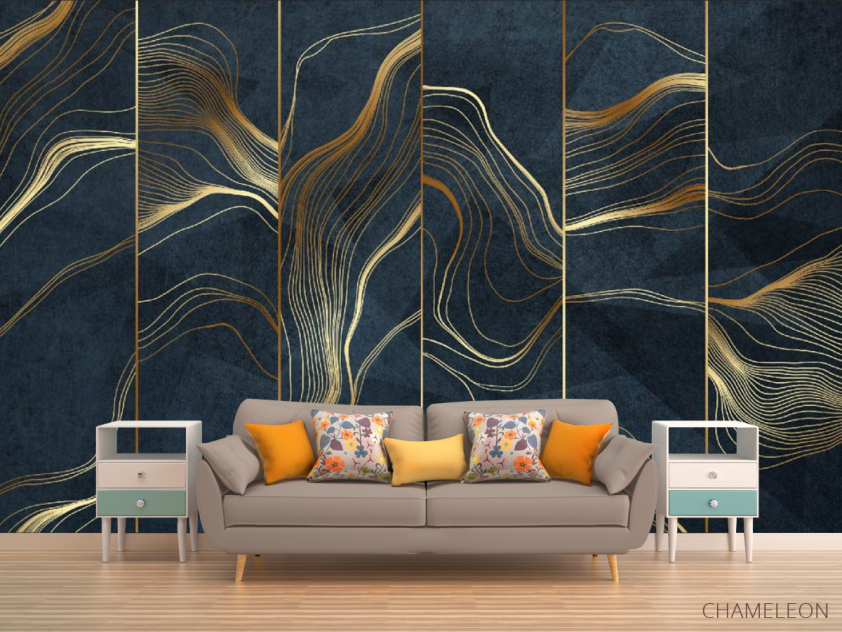 Фотообои золотые линии - 1