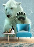 Фотообои белый медведь под водой - 4
