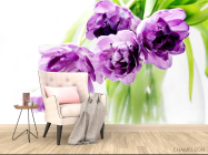 Фотообои большие сиреневые цветы - 4