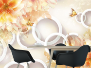 Фотошпалери Жовті хризантеми 3d - 1