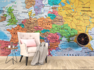 Фотообои Карта мира и космпас - 4